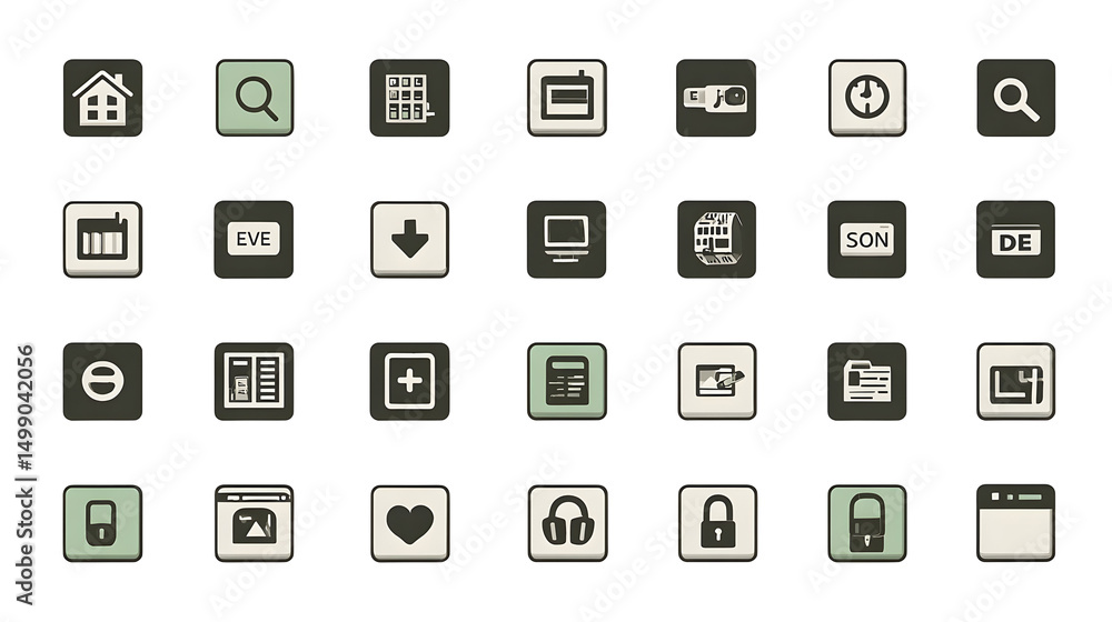 Flat design icons collection Flat design icons collection