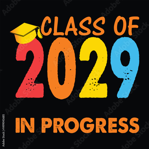 Class Of 2029 Countdown In Progress Long Sleeve T-Shirt