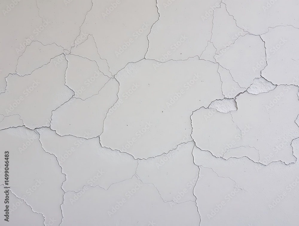 Obraz premium Cracked Aged Plaster Surface Close-Up