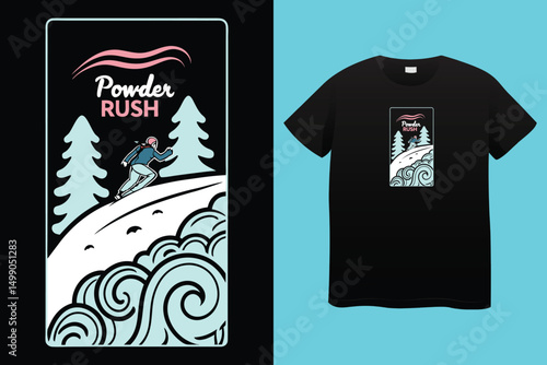 Snowboarder Riding Mountain Slope – Colorful Winter Vector Illustration, Cool Snowboarding Scene – Action Sports in Snowy Landscape, Mountain Snowboarding Man – Adventure Winter Sport Vector.