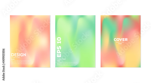 Abstract liquid wave background collection. Gradient colors. Dark and light color merging effect. Modern design template for web cover, ad banner, poster, brochure, flyer.