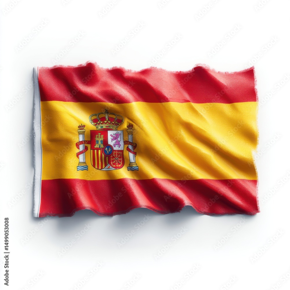 Obraz premium Bright and Vibrant Spanish Flag Symbol of National Identity and Heritage of Spain in Europe