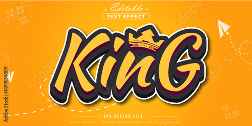 Yellow king editable text effect.