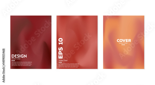 Abstract liquid wave background collection. Gradient colors. Dark and light color merging effect. Modern design template for web cover, ad banner, poster, brochure, flyer.