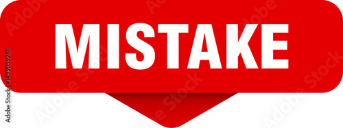 mistake sticker. mistake sign on transparent background