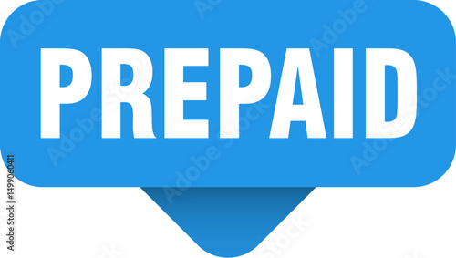 prepaid sticker. prepaid sign on transparent background