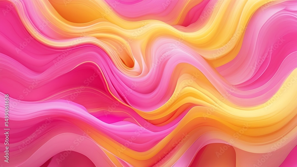 Abstract swirling pink and yellow fluid graphic art background design Abstract swirling pink and yellow fluid graphic art background design