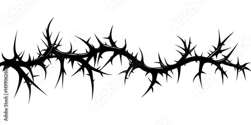 Thorny vines vector design sharp.