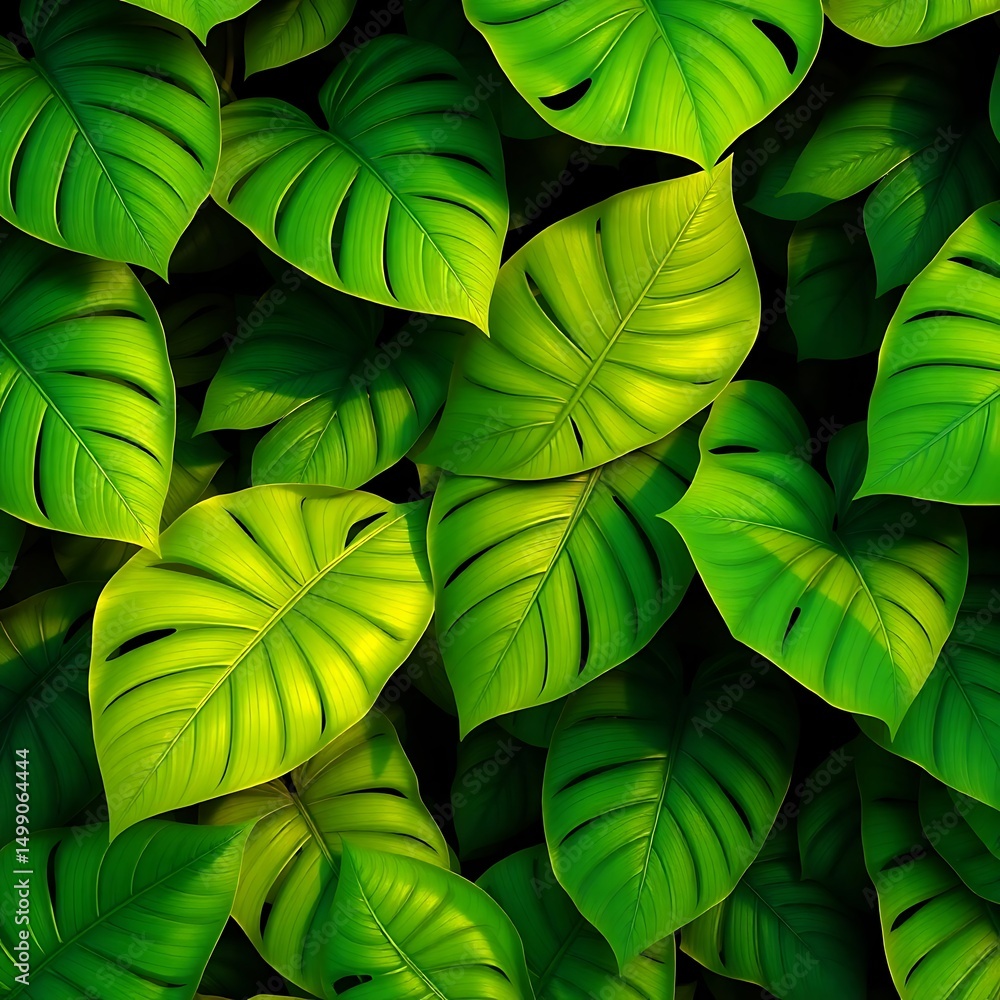 Natural Jungle Leaf Texture Background Natural Jungle Leaf Texture Background