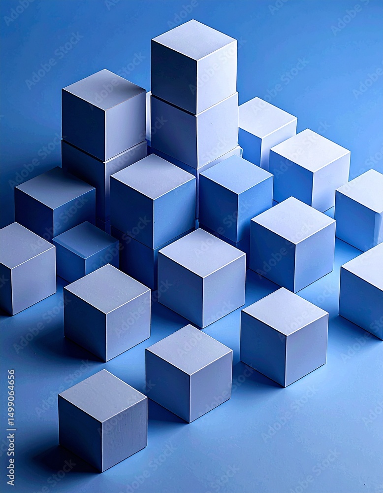 Obraz premium 3D abstract cubes , modern isometric style