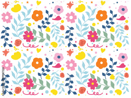 Wallpaper Mural seamless floral pattern Torontodigital.ca