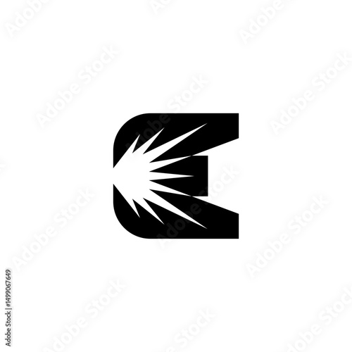 Free Download Black Initial E LIGHT Logo. Abstract Monogram Logomark for Growing Business, Branding, Identity, Marketing. - GFXLoad
