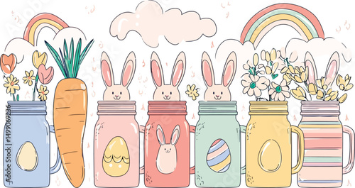 Retro Obsessive Cup Disorder Adobe Illustration – Funny Easter Coffee Sublimation Design