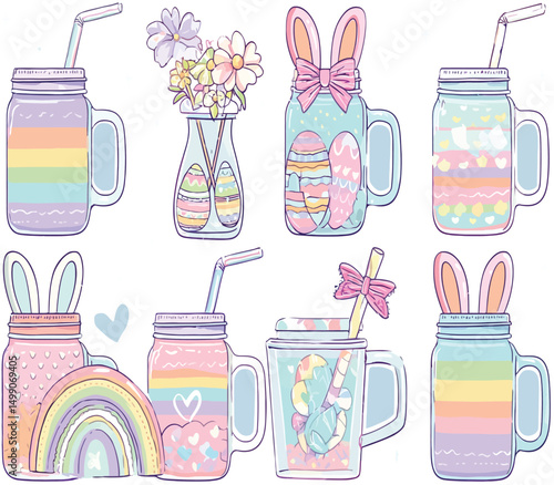 Retro Obsessive Cup Disorder Adobe Illustration – Funny Easter Coffee Sublimation Design