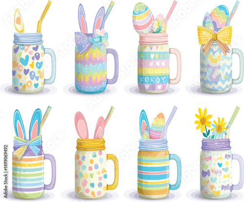 Retro Obsessive Cup Disorder Adobe Illustration – Funny Easter Coffee Sublimation Design
