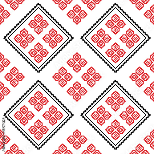 The geometric ethnic pattern of traditional style. Navajo, America Indian patterns. Design for background, wallpaper, clothing, wrapping, Batik, fabric, and prints. Vector illustration.