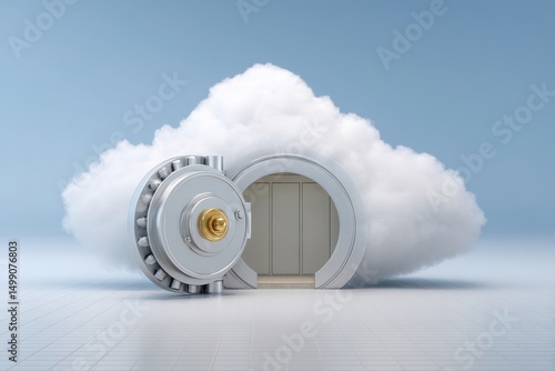 A high security digital vault hidden within the secure infrastructure of a cloud computing system protecting sensitive data and information