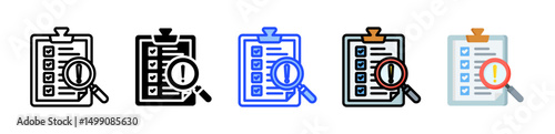 Risk Assessment Icon Collection With Multiple Styles