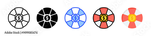 Budget Rescue Icon Collection With Multiple Styles