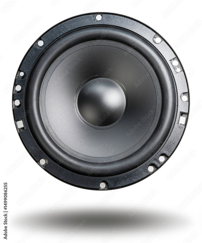 Speaker isolated on white background, Car Speaker on white background with work path, High resolution focus stacking photography. Speaker isolated on white background, Car Speaker on white background with work path, High resolution focus stacking photography.