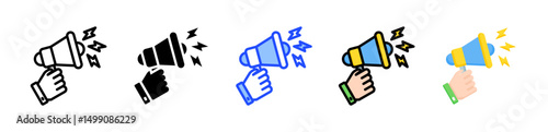 Public Relations Icon Collection With Multiple Styles
