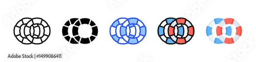 Collaboration Icon Collection With Multiple Styles