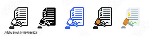 Legal Issues Icon Collection With Multiple Styles
