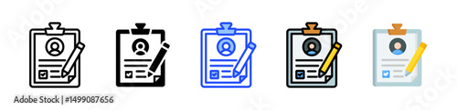 Registration Icon Collection With Multiple Styles