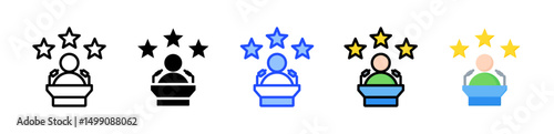 Public Figure Icon Collection With Multiple Styles