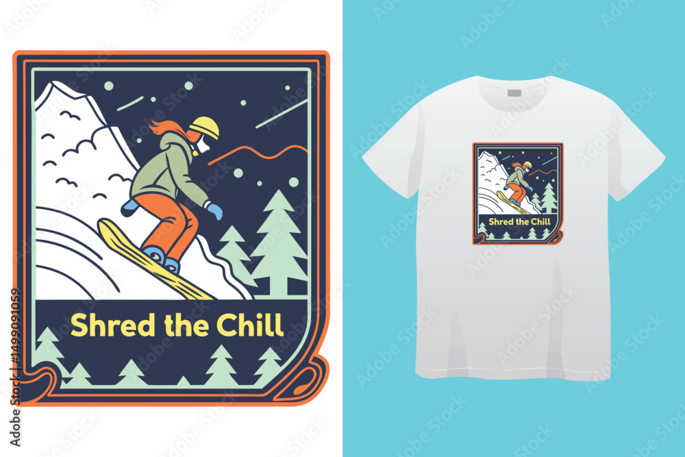 Fast Action Snowboard Rider – Snow Adventure Cartoon Vector, Mountain Snowboarding Scene – Winter Athlete Illustration for Print, Snowboarding Hero on Slopes – Outdoor Sports Vector T-shirt Design. Fast Action Snowboard Rider – Snow Adventure Cartoon Vector, Mountain Snowboarding Scene – Winter Athlete Illustration for Print, Snowboarding Hero on Slopes – Outdoor Sports Vector T-shirt Design.