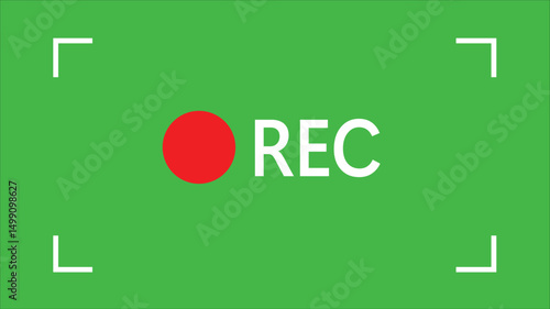 Smartphone Camera Viewfinder Recording Overlay Animation on Green Screen – 4K HD Loopable Surveillance and Video Capture Interface