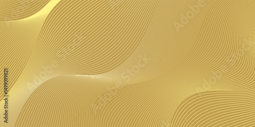  Luxury background with gold line pattern (guilloche curves). Premium vector backdrop for business layout, digital golden certificate, formal brochure template
