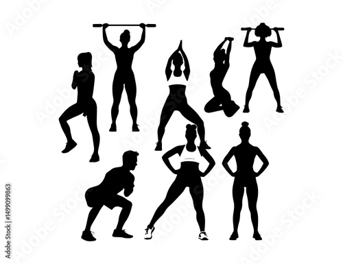 Boys Gym Silhouette Pack – Workout PNG Design

Description:
Silhouettes of boys training at gym. Includes lifting, stretching, and dynamic moves. PNG file with clear background.