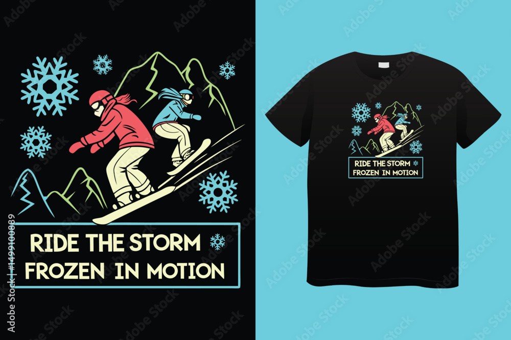 Cool Snowboarding Guy in Alpine Mountains – Adventure Vector T-shirt Art, Extreme Snowboarding Illustration – Alpine Ski Resort Adventure, Downhill Snowboarder Racing in Winter Forest. Cool Snowboarding Guy in Alpine Mountains – Adventure Vector T-shirt Art, Extreme Snowboarding Illustration – Alpine Ski Resort Adventure, Downhill Snowboarder Racing in Winter Forest.