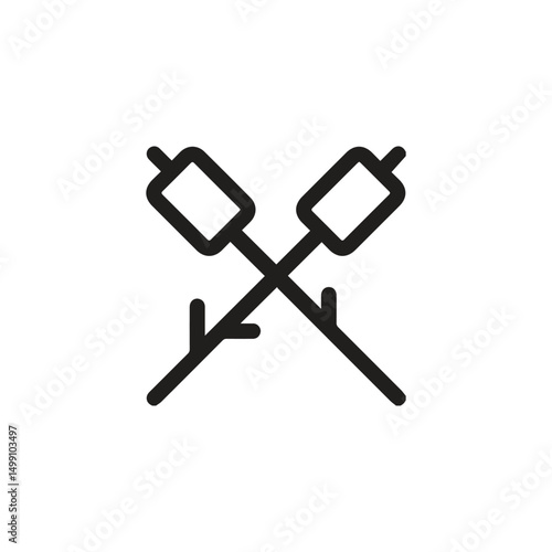 Marshmallows icon vector. Linear style sign for mobile concept and web design. Marshmallows symbol illustration. Pixel vector graphics - Vector.	