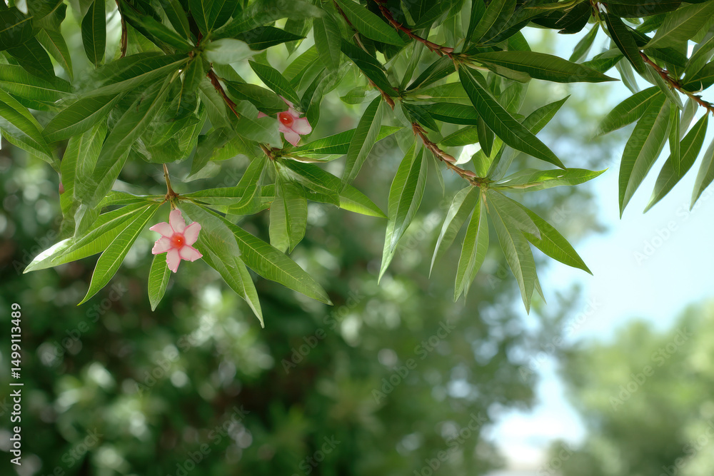 Fototapeta premium stunning view of summer garden in israel filled with colorful flowers and lush greenery
