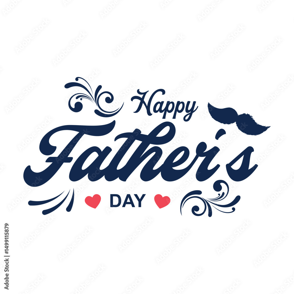 Obraz premium Happy Father’s Day Calligraphy design vector. Vector illustration.
