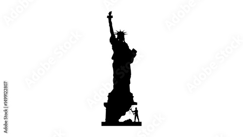 Symbol of the destroyer of American legislation, black isolated silhouette