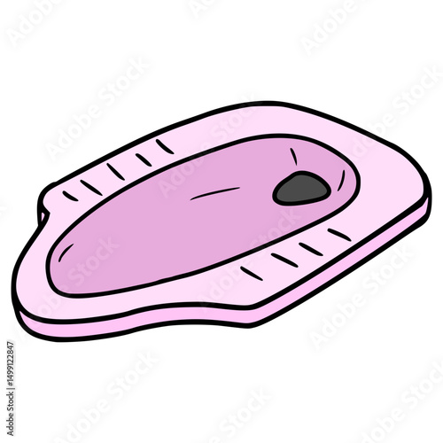 squat toilet illustration hand drawn isolated vector