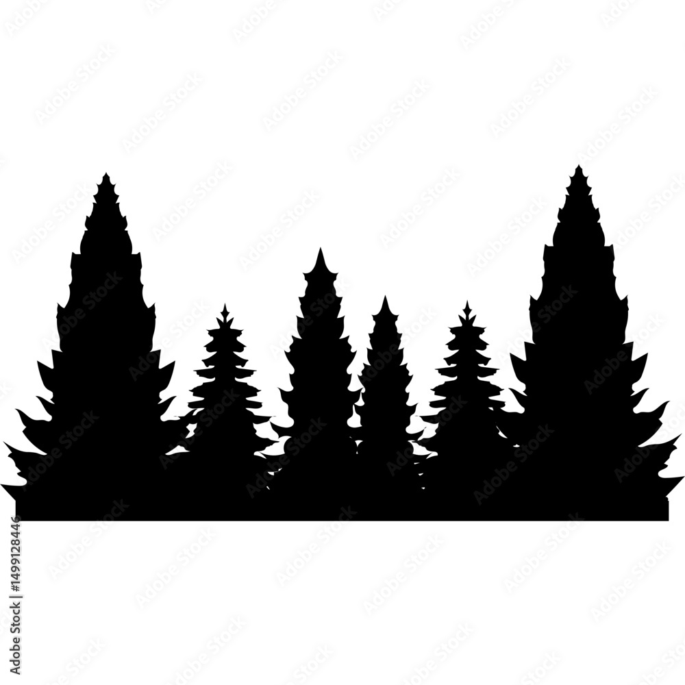 Fototapeta premium Pine Tree Silhouette