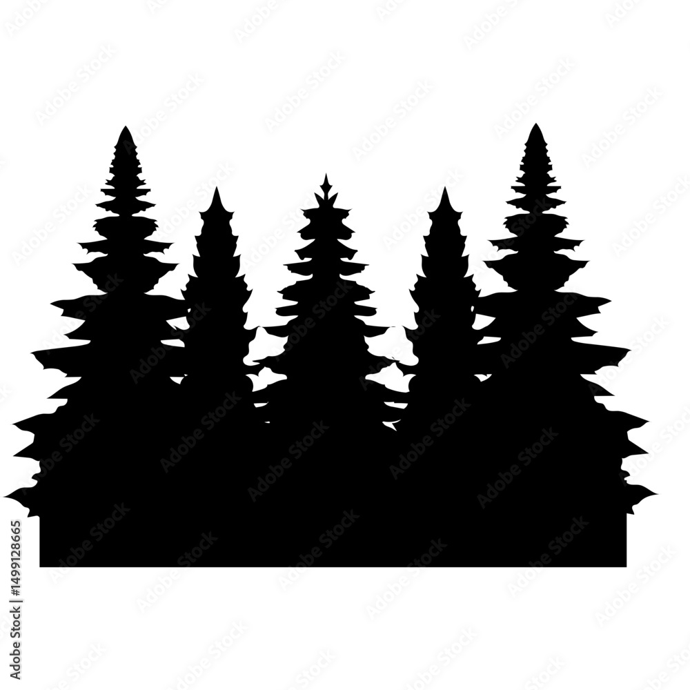 Fototapeta premium Pine Tree Silhouette