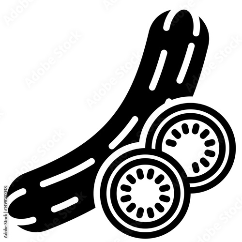 Cucumber outline mixed icon