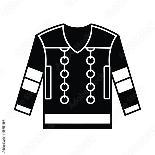 Vector illustration of black and white casual t-shirt clothing apparel