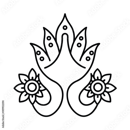 Intricate Mehndi Design for Hands and Feet