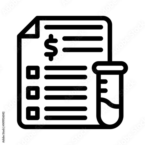 medical funding line icon