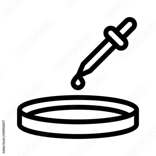 petri dish line icon