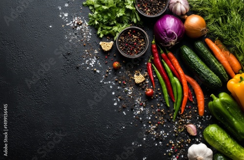 Assortment of fresh vegetab...