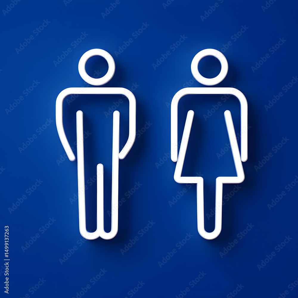 Fototapeta premium Vector Illustration of Male and Female Restroom Sign