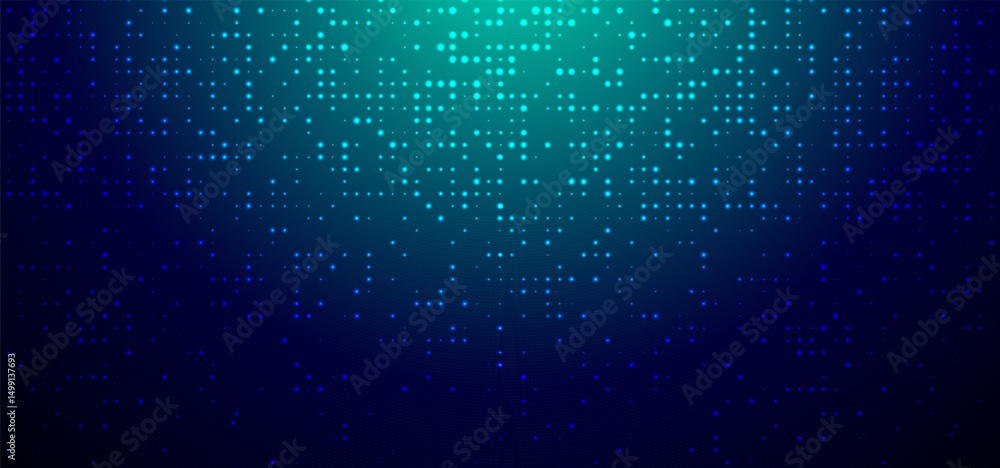 Fototapeta premium Digital technology banner green blue background concept, cyber technology circuit, abstract tech, innovation future data, internet network, Ai big data, futuristic wifi connection illustration concept