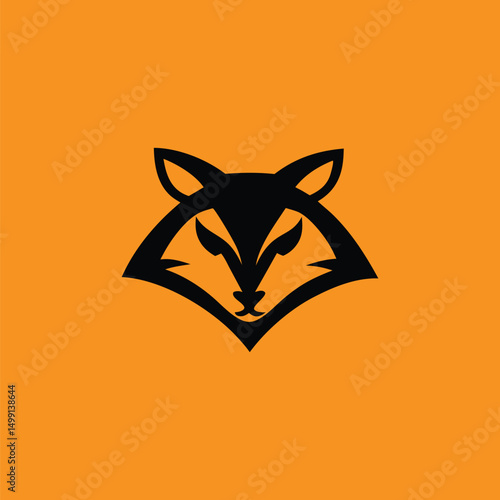 Fox Head Silhouette Logo – Elegant Design Symbol

